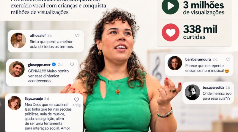 Regente viraliza com exercício vocal para crianças e coloca a musicalização em evidência