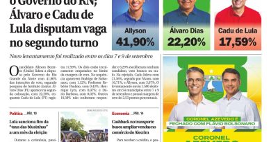 Capa do jornal Agora RN edição 2.412, de 11 de setembro de 2026