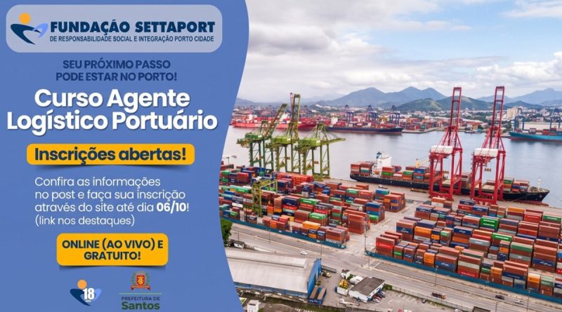 Fundação Settaport promove capacitação gratuita voltada ao setor portuário com foco em duas modalidades