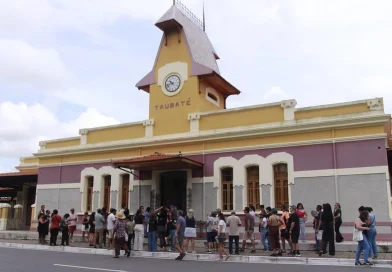 Estação ferroviária de Taubaté em imagem de arquivo sobre turismo na cidade; as aulas serão no Jardim das Nações. Foto: Divulgação/Prefeitura de Taubaté.